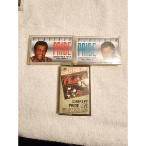 Charley Pride Cassette Tapes Lot Platinum Pride Greatest Hits Live Music - Picture 1 of 2