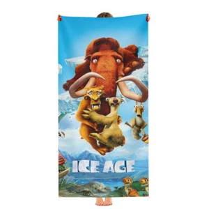 Telo mare era glaciale asciugatura rapida microfibra 30"x60" regalo compleanno telo piscina - Foto 1 di 8