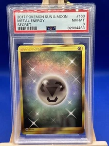 Metal Energy PSA 8 NM-MT #163 Secret Sun & Moon 2017 Pokemon Card TCG - Picture 1 of 2