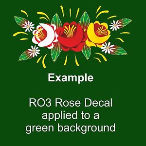 RO3 Self Adhesive Traditional Roses for Canal/Narrow Boat Decoration & Canalia