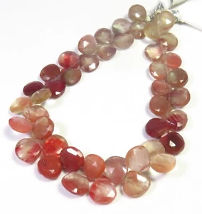 Gemme cuore labradorite andina naturale perline sfaccettate 8-9 mm 8" filo LC-1320 - Foto 1 di 12