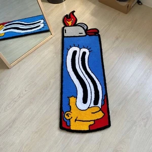 Trippy Cartoon Lighter Custom Rug - Soft, Thick, Carpet, Non-Slip, Decorative - Picture 1 of 3