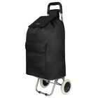 ARIANA 2 Wheel Large Strong Shopping Trolley Shopping Cart Grocery Bag Black 