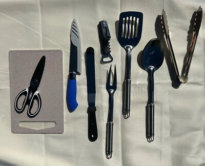 Camping Cooking Utensils Set Stainless Steel Grill Tools Camping BBQ Cookware - Image 1 of 4