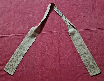 BUFANDA CABALLERO VINTAGE AUTÉNTICA FIL A FIL PARIS MARFIL JACQUARD SEDA CORBATA LARGA HOMBRE Foto 1 de 3