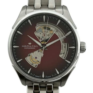 HAMILTON WATCH H32675170 JAZZMASTER OPEN HEART AUTOMATIC MEN'S RED DIAL 40MM F/S - Picture 1 of 9
