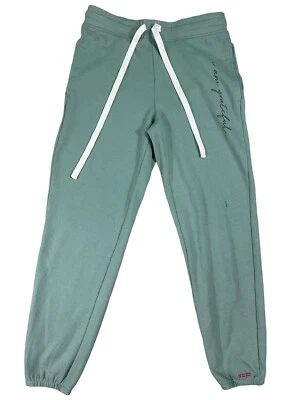 Pantalones de chándal Peace Love World Love Life para mujer Aqua Verde French Terry Petite XXSP Foto 1 de 4