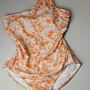 Traje de baño Kona Sol de una pieza naranja y rosa, carcasa 82 % nailon 18 % spandex. - Imagen 1 de 7
