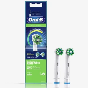 Oral B Cross Action Cabezales de Cepillo de Dientes Paquete de 2 Recambios - Imagen 1 de 7