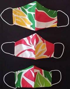3 Hawaiian print Face Mask - Picture 1 of 3