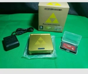 Nintendo GameBoy Advance SP Triforce GBA SP Edition Zelda System Minish Cap Game - Picture 1 of 9