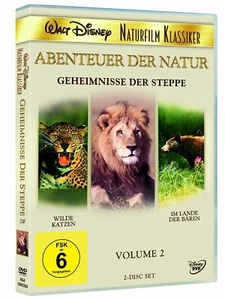 WALT DISNEY / The African Lion / Jungle Cat  / Bear Country / USED Region 2 DVD - Imagen 1 de 1