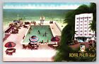 Royal Palm Hotel Miami Beach Florida Vintage FL Postkarte Ansicht 1950er Jahre Werbung