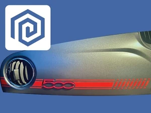 Fiat 500 Dashboard Decal To Match Side Stripes Customised Colour Sticker Sport - Picture 1 of 14