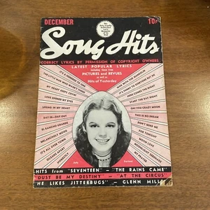 Song Hits Magazine 1939 dec JUDY GARLAND HITS FROM “SEVENTEEN” “THE RAINS CAME” - Foto 1 di 4