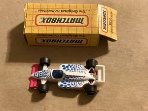 Matchbox MB74 Grand Prix Racing Car WHITE/PINK - MINT IN BOX - See Pictures - Picture 1 of 5