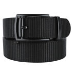 Men Belt Automatic Tactical Ratchet Nylon Cut To Fit Plus Size To190cm Black