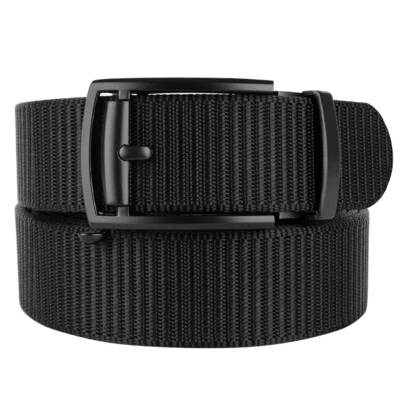 Cinturón Hombre Automático Táctico Trinquete Nylon Corte Para Ajustar Talla Grande A 190cm Negro Foto 1 de 4