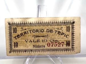 1915 10 Centavos Territory of Tepic Note. Lot.16 - Picture 1 of 6