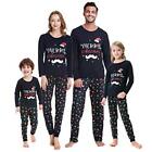 VENTELAN Family Matching Christmas Pajamas Set Holiday Santa, Blue, Size Large