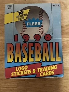 1990 Fleer Baseball 10th Anniversary Edition Open Box, 36 Sealed Packs - Picture 1 of 5