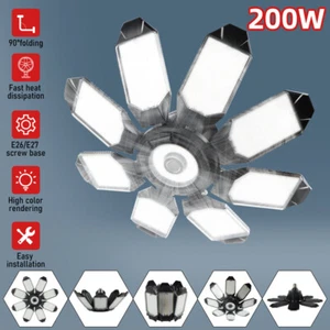 1-4 Pack LED Deformable LED Garage Light Bright Shop Ceiling Lights Fixture Bulb - Picture 1 of 18