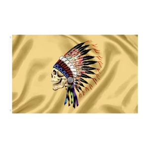 Bandera Grateful Dead - Calavera Jefe Indio - Jerry Garcia GRATEFUL DEAD BANDERA 3'X5' - Imagen 1 de 2