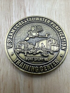 US ARMY Coastal Water Purification Training Center Fort Story VA Challenge Coin - Picture 1 of 2