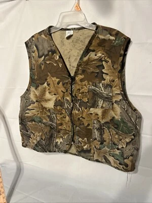 Chaleco Advantage Para Hombres Grande De Colección Hoja Camuflaje Pájaro Bolso Caza Cremallera Hecho en EE. UU. Foto 1 de 4