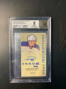 2014-15 Leon Draisaitl Rookie Auto - Premier Rookies Inked - BGS 8 - #/99 - Picture 1 of 3