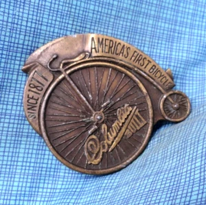 Columbia High Wheel Fahrrad Gürtelschnalle America 1st Fahrrad Vintage 70er Bergamot.GMP150 - Bild 1 von 10