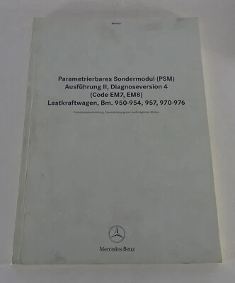 Manuale Officina Mercedes Benz Actros Parametrierbares Sondermodul Psm , 11/2000 - Immagine 1 di 3