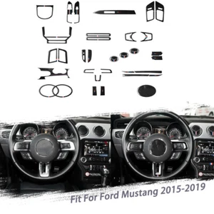 17×Carbon Fiber Full Kit Interior Sticker Trim Set For Ford Mustang 2015-2019-D - Bild 1 von 6