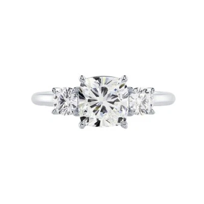  Cushion Cut Diamond Ring  IGI Lab Created Solid 950 Platinum  5 6 7 2.00 Ct - Image 1 of 4