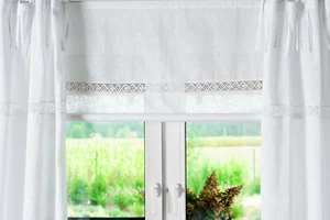 Julia Boho Raffgardine Raffrollo Gardine Landhaus Shabby Chic B 100cm x L 120cm - Bild 1 von 12