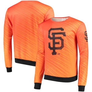 FOCO San Francisco Giants Men's Large Static Rain Pullover Sweater Orange - Picture 1 of 4