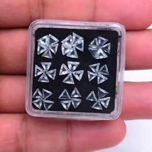 Lote al por mayor de 39 piezas de topacio natural de 4 mm con corte facetado sin tratar - Imagen 1 de 7
