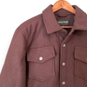 Grays Peak Outdoorrs Walnut Brown Flannel Quilted Puffer Trucker Jacket Size M - Bild 1 von 10