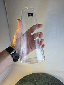 Time Tree Handmade Round Pyramid Clear Turkish Glass Vase Height 8" Tall - Picture 1 of 11