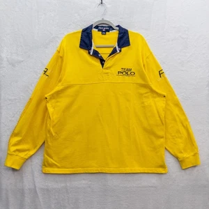 Polo Sport Ralph Lauren “Team Polo” Yellow Rugby Shirt Vented Size XL - Picture 1 of 5