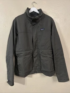 Patagonia Jacket Mens Large Gray Maple Grove Sherpa Lined Canvas Workwear Coat - Picture 1 of 10