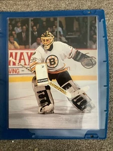 2 Goalies Of The Boston Bruins In 2, 8”x10” Photos Andy Moog & Reggie Lemelin - Picture 1 of 2