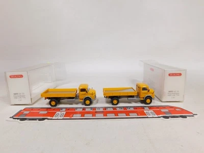 2X Wiking H0 1:87 0895 03 33 Pritschenkipper MB LAK Schmid Mint+Box #DW766-0,5 - Immagine 1 di 4