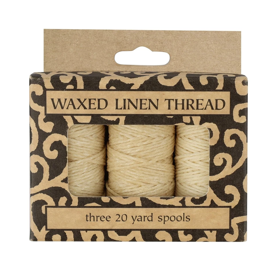 Lineco Waxed Linen Thread 3pk Natural