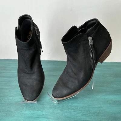 Sam Edelman Packer Botín Cuero Negro Talla 7 Boho Western Chic Botín Moderno Foto 1 de 4