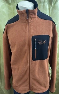 XL MOUNTAIN HARDWEAR Bedlam Fleece Jacket VERY LOW MILES Burnt Orange SHIPS FREE - Picture 1 of 16