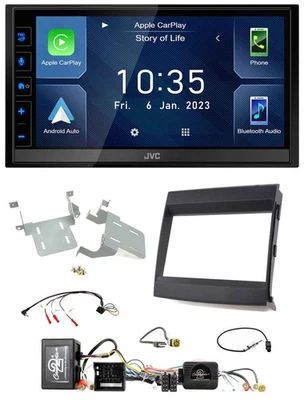 JVC DAB Bluetooth Lenkrad USB 2DIN Autoradio für Porsche Cayenne MOST-Soundsyste - Bild 1 von 4
