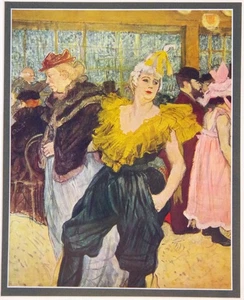 Toulouse Lautrec, 1938, Lithograph, La Clownesse, Matted, Framed, COA, Antique, - Picture 1 of 5