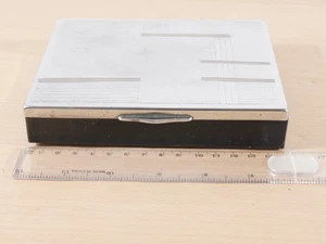 Vintage Metal Cigarette Case Art Deco Style 15x12 cm - Picture 1 of 5