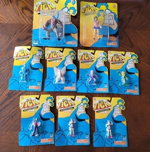 Vintage 1994 Lot Of 9 The Tick Figures Ban Dai Collectible NIP - Picture 1 of 6